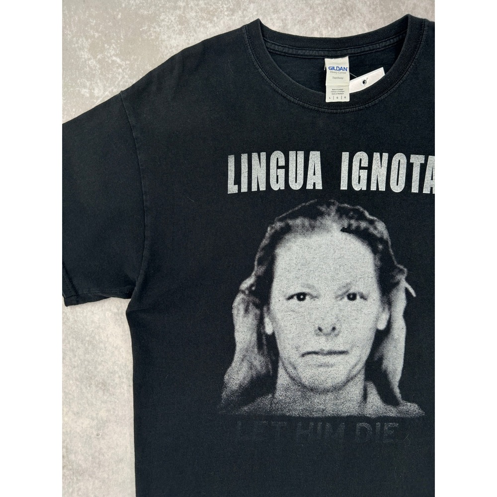 Lingua Ignota Let Him Die Band Graphic Tee Black Gildan Heavy Cotton Large